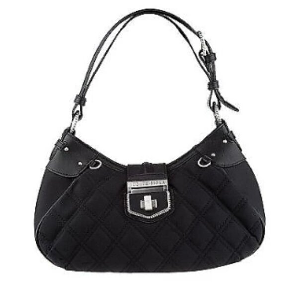 Judith Ripka "Stanton" Quilted Jacquard Bag with Fold Over Lock 0257 - Picture 1 of 4